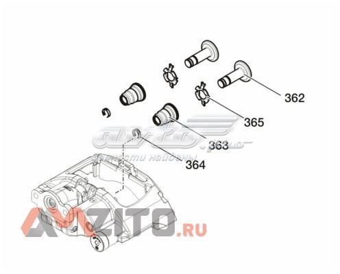 Kit de reparación de pinzas de freno trasero 0980107631 BPW