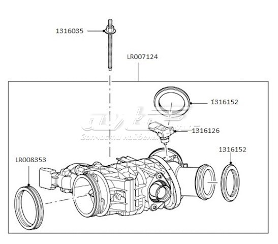 Junta cuerpo mariposa LAND ROVER LR008353