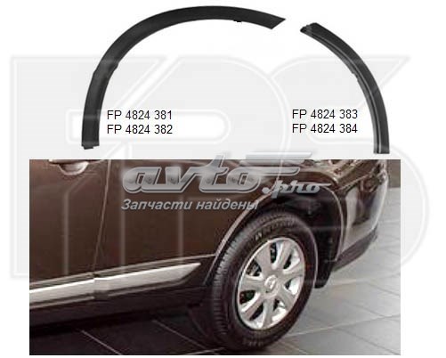 FP 4824 383 FPS arco de rueda, panel lateral, trasero izquierdo