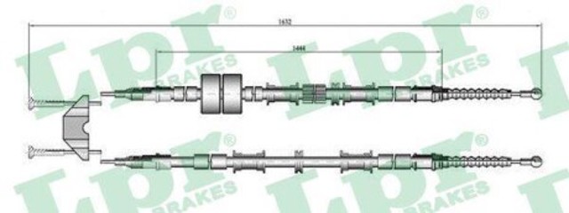 C0652B LPR cable de freno de mano trasero derecho/izquierdo