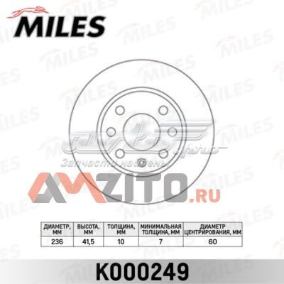 K000249 Miles freno de disco delantero