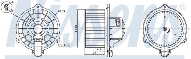 8EW351150014 HELLA motor eléctrico, ventilador habitáculo