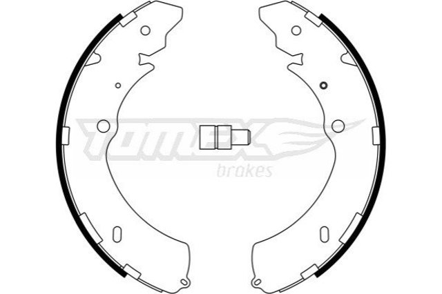 Zapatas de frenos de tambor traseras TOMEX 2328