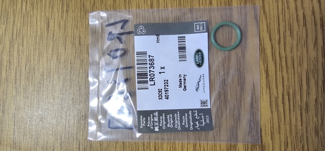 LR073687 Land Rover Junta de la manguera de alimentación de aceite al turbocompresor