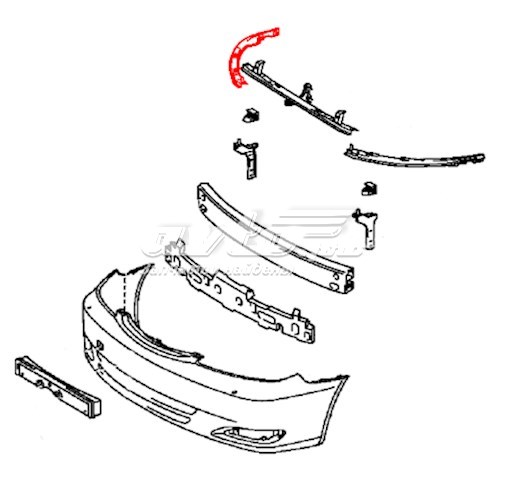 Toyota Soporte De Parachoques Delantero Exterior Derecho