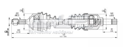 DRS633600 Open Parts árbol de transmisión delantero izquierdo