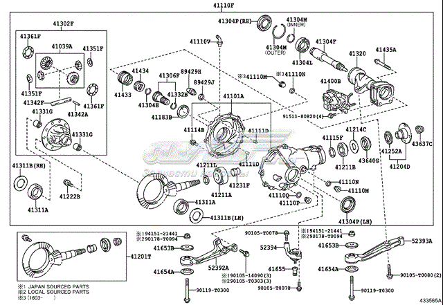 Válvula de solenoide, tracción delantera TOYOTA 4140035034