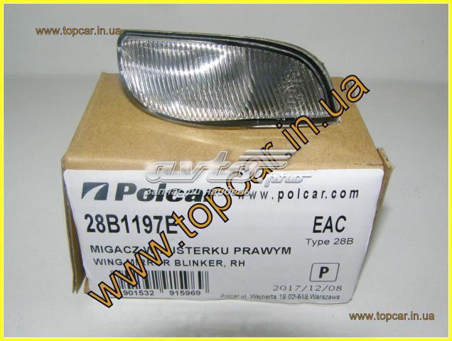 Luz intermitente de espejo retrovisor izquierdo Polcar 28B1197E