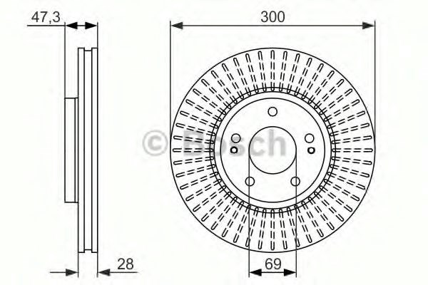 986479595 Bosch freno de disco delantero