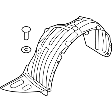 86812A9000 Hyundai/Kia guardabarros interior, aleta delantera, derecho