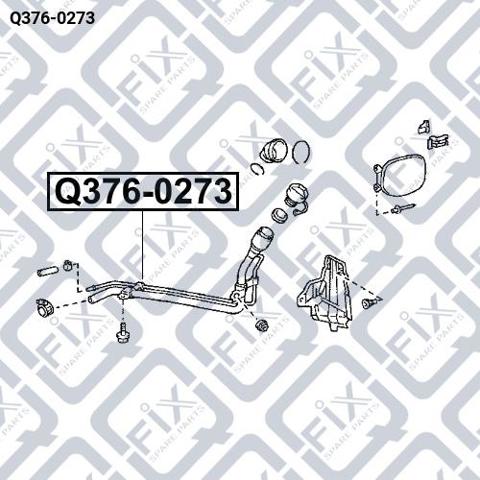 Q376-0273 Q-fix tapa del tubo de llenado del depósito de combustible