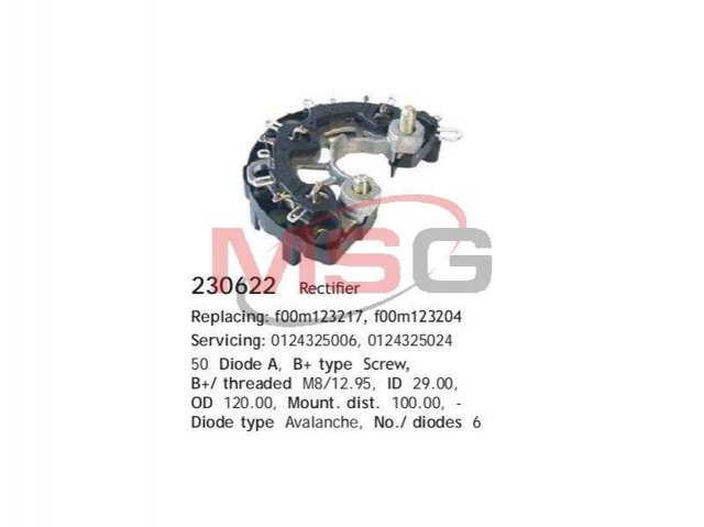 Comprar F00M123204 Bosch Puente de diodos, alternador