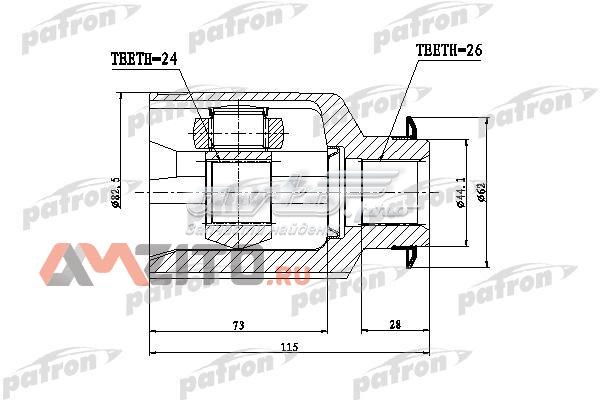 PCV1809 Patron junta homocinética interior delantera derecha