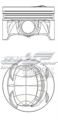 87-433907-10 Nural pistón completo para 1 cilindro, cota de reparación + 0,50 mm