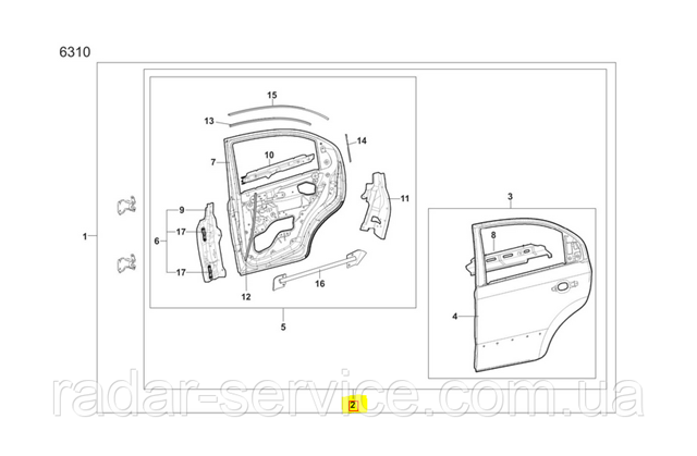 Comprar SF69Y06200030 ZAZ Puerta trasera derecha