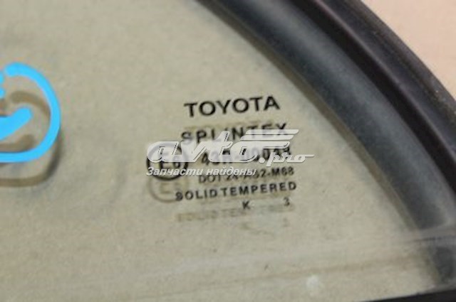 6812405050 Toyota ventanilla lateral de la puerta trasera izquierda