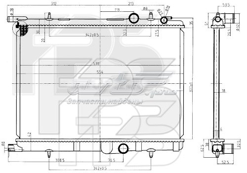 FP54A63 FPS radiador refrigeración del motor