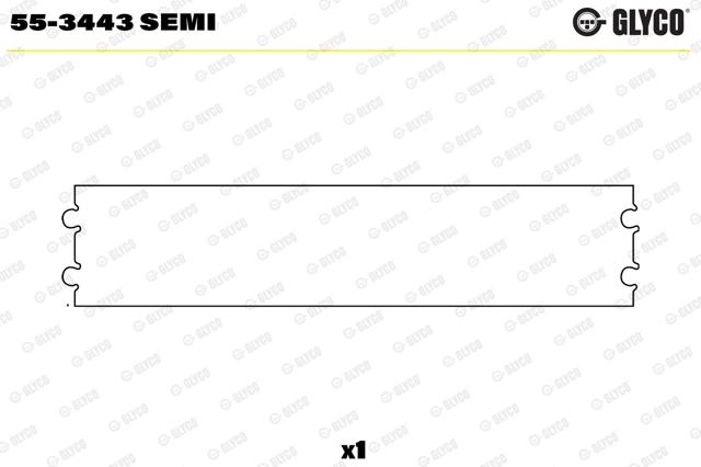 Buje de biela 553443SEMI Glyco