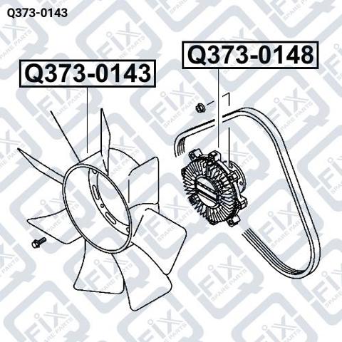 Q373-0143 Q-fix rodete ventilador, refrigeración de motor