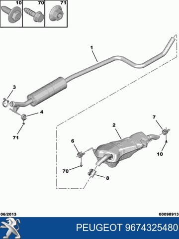 Comprar Soporte escape Citroen C4 SPACETOURER 3D