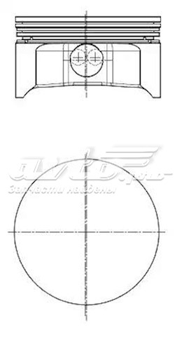 8714120700 Nural Pistón completo para 1 cilindro, segunda reparación (+0,50 mm)