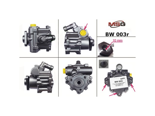 Bomba de dirección hidráulica MSG Rebuilding BW003R