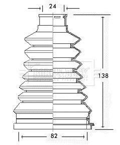 BCB2226 Borg&beck fuelle, árbol de transmisión delantero exterior