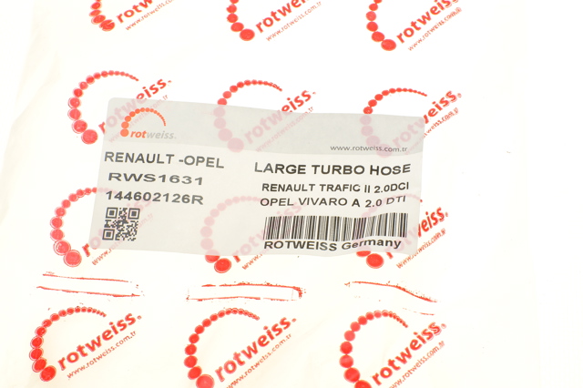 Comprar RWS1631 Rotweiss Tubo intercooler