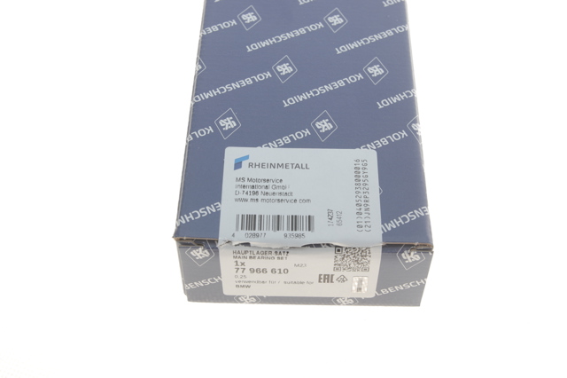 Juego de cojinetes de cigüeñal, cota de reparación (+0,25 mm) 77966610 Kolbenschmidt