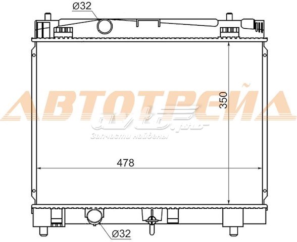 TY000W901KR SAT radiador refrigeración del motor