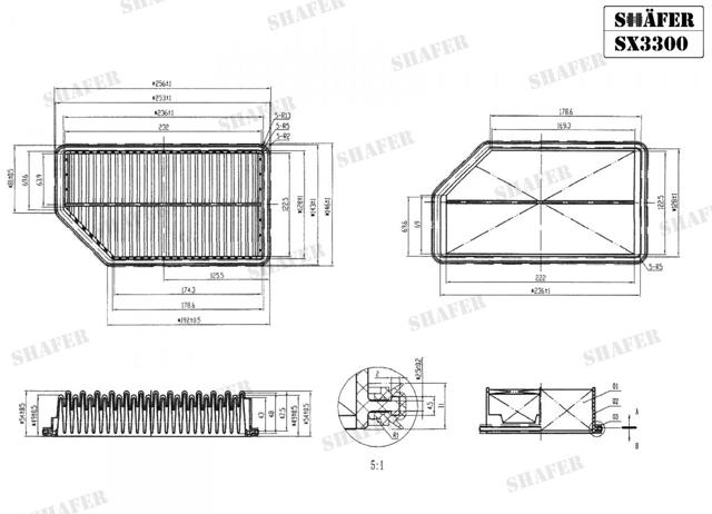 Filtro aire Shafer SX3300