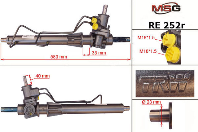 RE252R MSG Rebuilding Cremallera caja de direccion