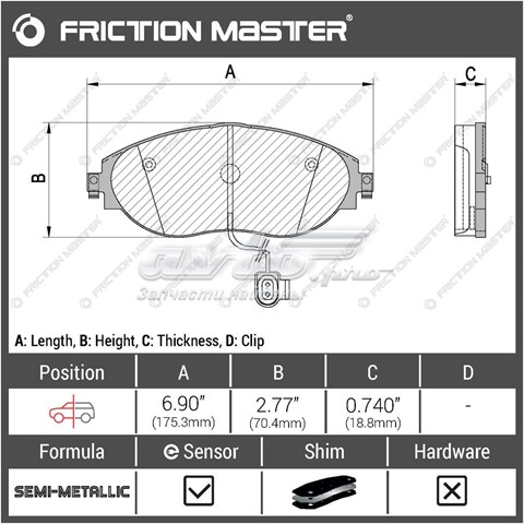 Pastillas freno delanteras Friction Master MKD1633 precio, desde 36,35 EUR