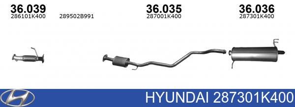 287301K400 Hyundai/Kia silenciador posterior