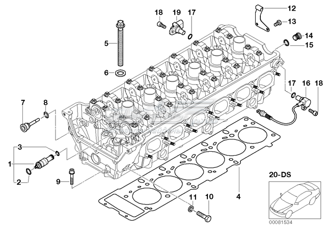 11127831862 BMW tornillo de culata