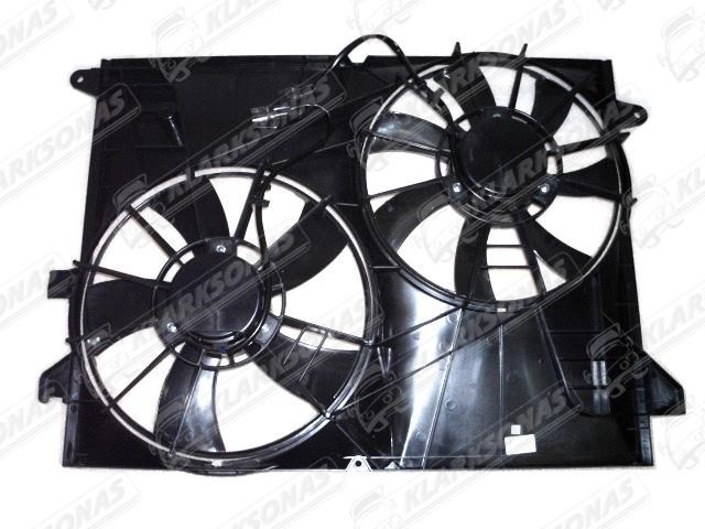 96629064 Opel difusor de radiador, ventilador de refrigeración, condensador del aire acondicionado, completo con motor y rodete