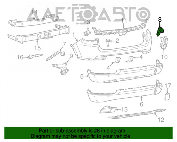 Soporte exterior izquierdo del parachoques trasero Fiat/Alfa/Lancia K68244463AB precio, desde 8,23 EUR