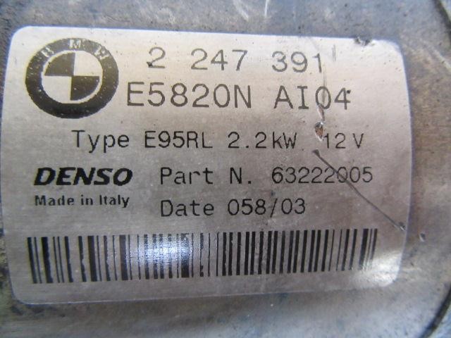63222005 BMW Arranque motores