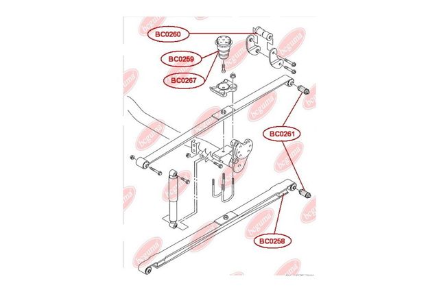 Tope de ballesta trasera Bcguma BC0267