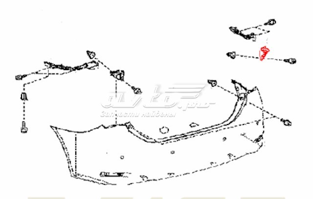 Soporte de parachoques trasero derecho Toyota Corolla (E18)