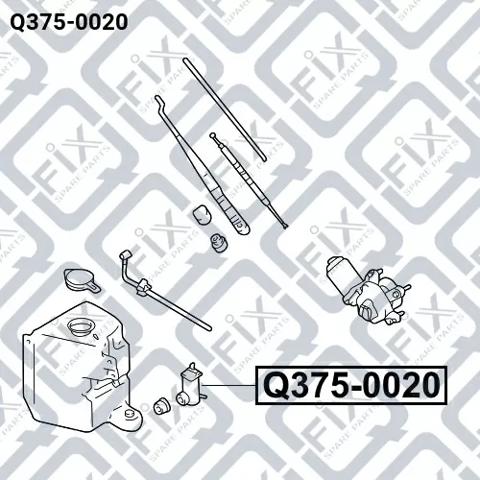 Bomba de agua limpiaparabrisas, delantera Q-fix Q3750020 precio, desde 9,39 EUR