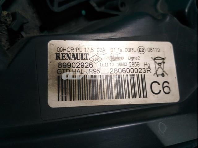 Faro izquierdo 260600023R Renault (RVI)