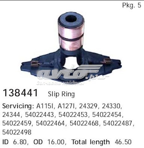 138441 Cargo Colector de rotor de generador