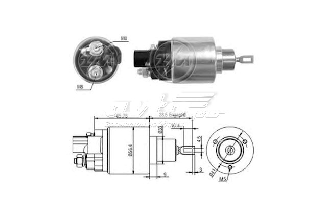 281500D100 Toyota interruptor magnético, estárter