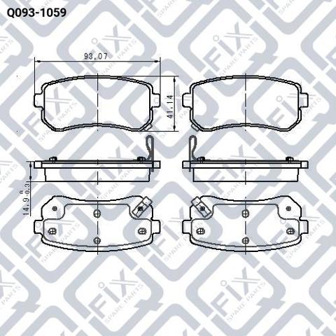 Pastillas traseras Q-fix Q0931059