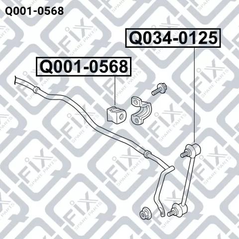 Q001-0568 Q-fix casquillo de barra estabilizadora trasera