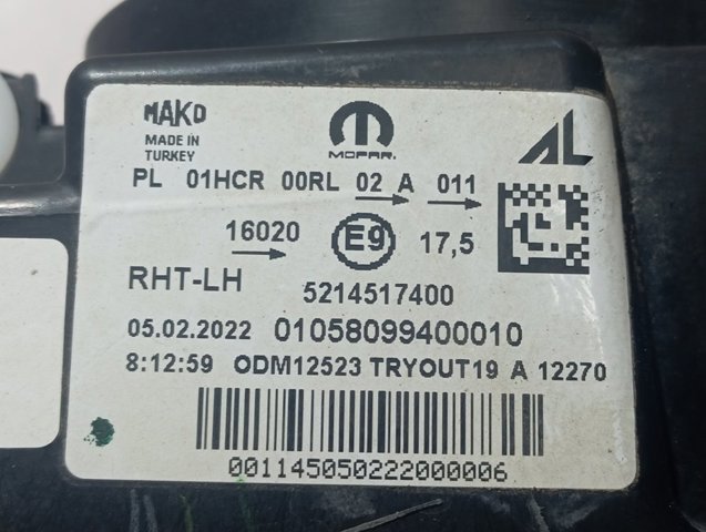 Faro izquierdo LPR792 Magneti Marelli