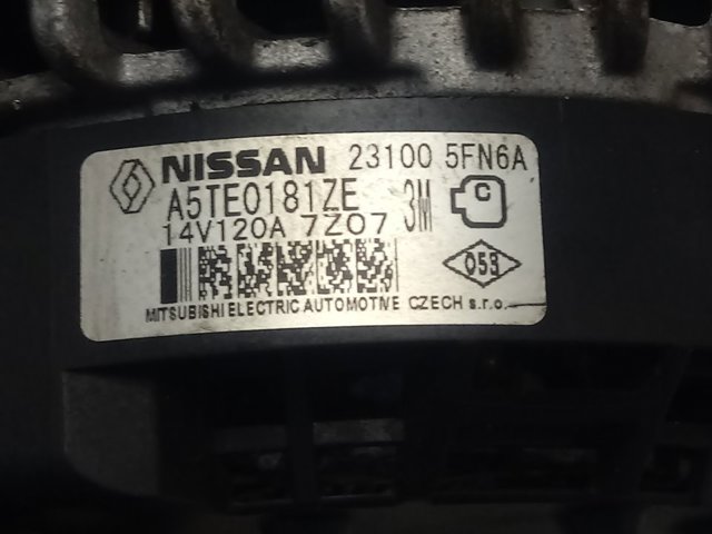 Alternador 231005FN6A Nissan/Infiniti