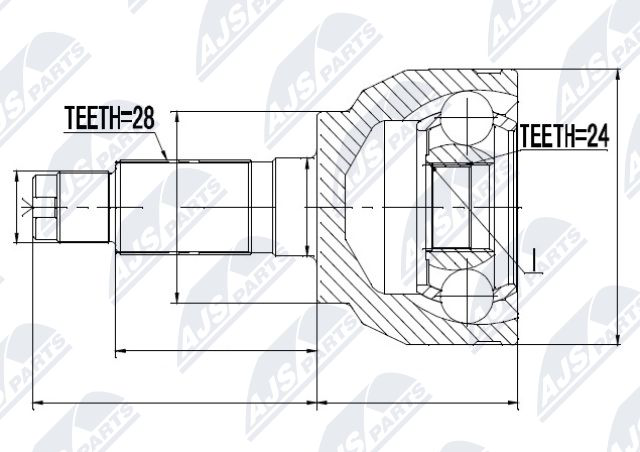 NPZ-MZ-046 NTY junta homocinética exterior delantera