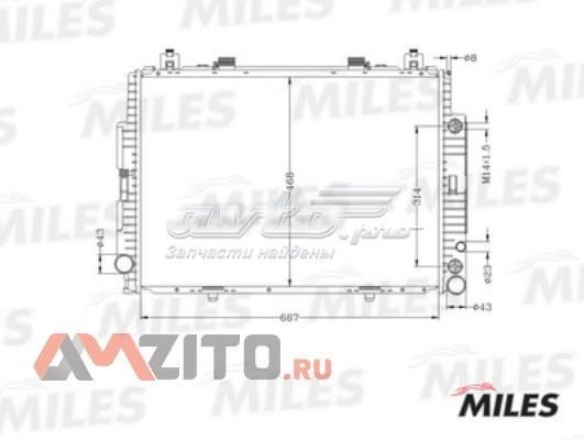 ACRB345 Miles radiador refrigeración del motor